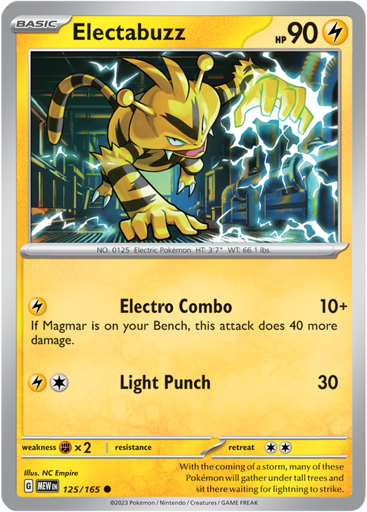 Scarlet & Violet 151 #125/165 Electabuzz (Standard)