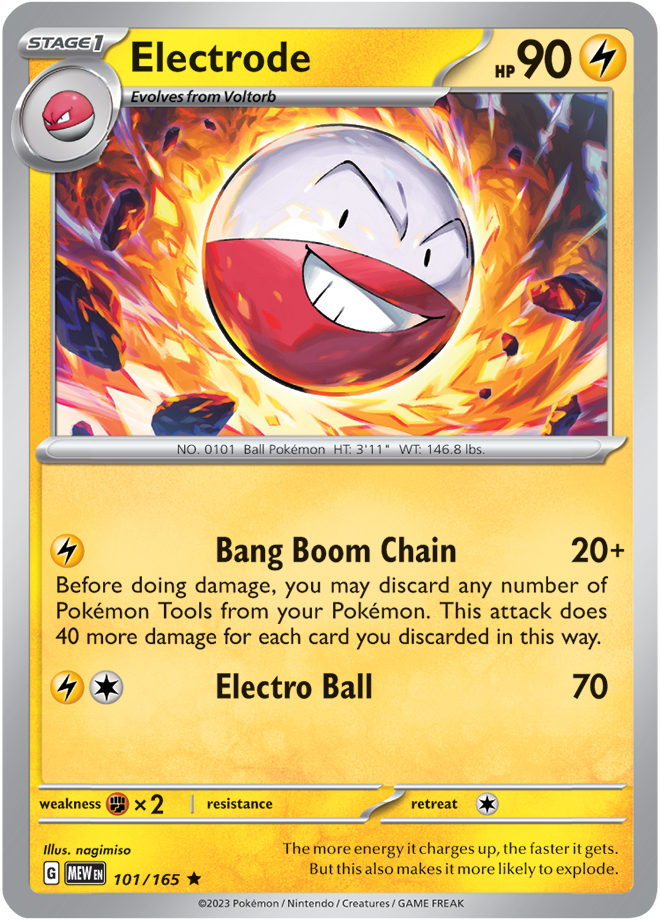 Scarlet & Violet 151 #101/165 Electrode (Holo)