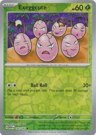 Scarlet & Violet 151 #102/165 Exeggcute (Reverse Holo)