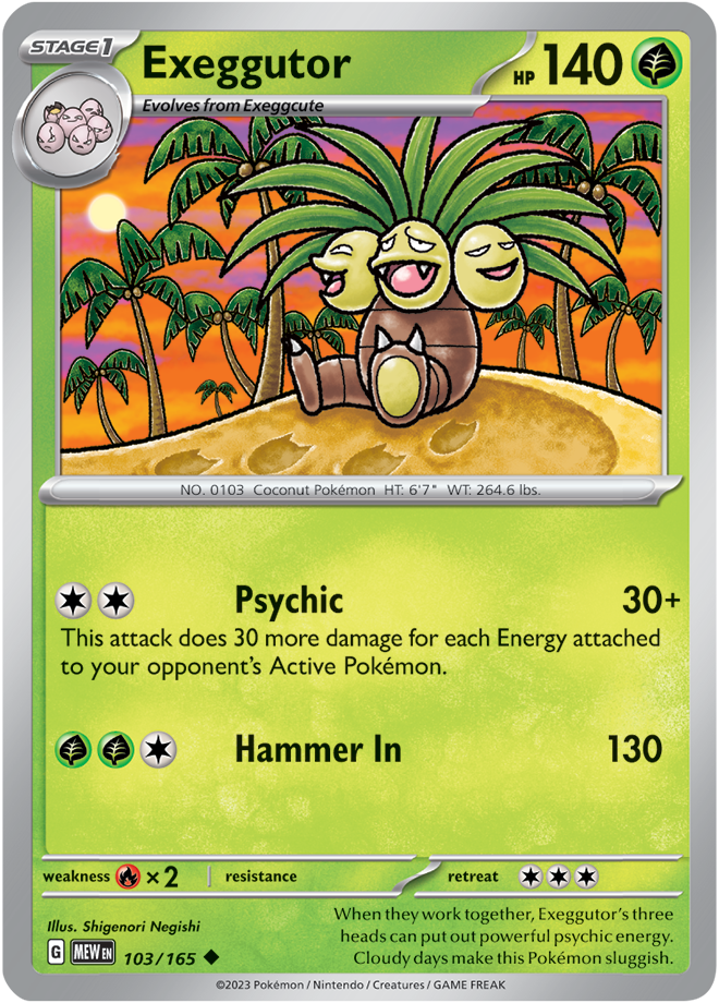 Scarlet & Violet 151 #103/165 Exeggutor (Standard)