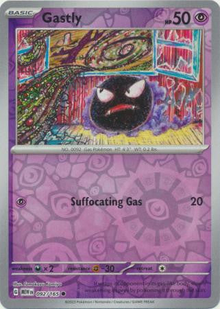 Scarlet & Violet 151 #092/165 Gastly (Reverse Holo)