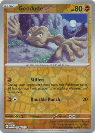 Scarlet & Violet 151 #074/165 Geodude (Reverse Holo)