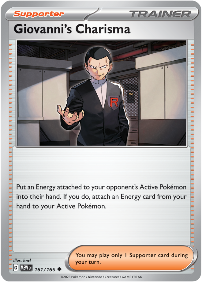 Scarlet & Violet 151 #161/165 Giovanni's Charisma (Standard)