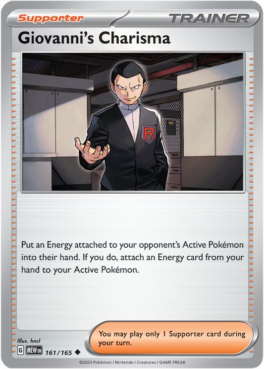Scarlet & Violet 151 #161/165 Giovanni's Charisma (Standard)