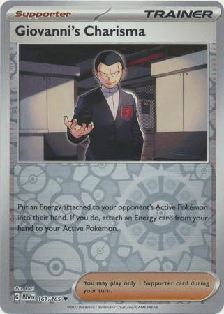 Scarlet & Violet 151 #161/165 Giovanni's Charisma (Reverse Holo)