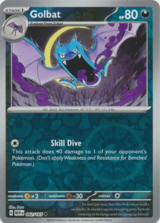 Scarlet & Violet 151 #042/165 Golbat (Reverse Holo)