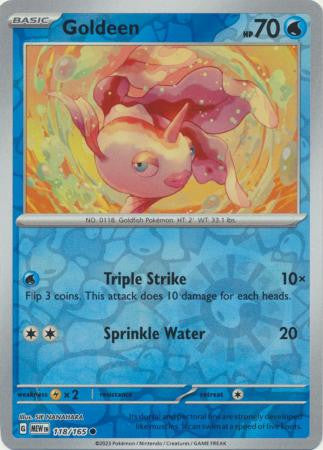 Scarlet & Violet 151 #118/165 Goldeen (Reverse Holo)