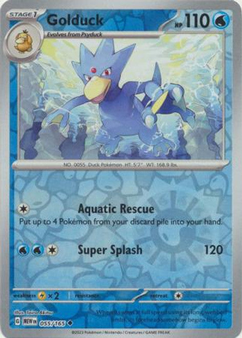 Scarlet & Violet 151 #055/165 Golduck (Reverse Holo)
