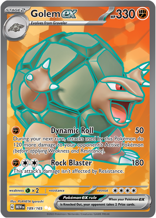 Scarlet & Violet 151 #189/165 Golem ex (Full Art)