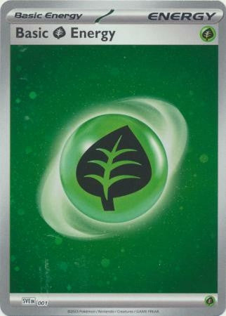 Scarlet & Violet 151 EN1 Basic Grass Energy (Cosmo Holo)