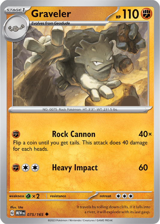 Scarlet & Violet 151 #075/165 Graveler (Standard)