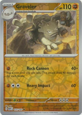 Scarlet & Violet 151 #075/165 Graveler (Reverse Holo)