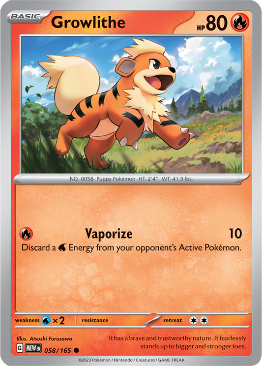 Scarlet & Violet 151 #058/165 Growlithe (Standard)