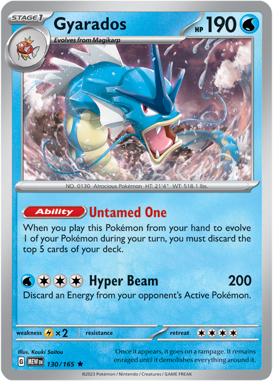 Scarlet & Violet 151 #130/165 Gyarados (Holo)