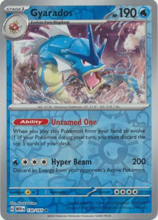 Scarlet & Violet 151 #130/165 Gyarados (Reverse Holo)