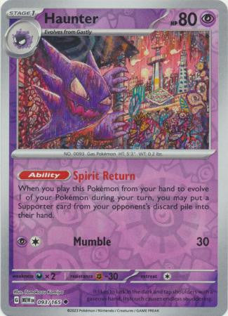 Scarlet & Violet 151 #093/165 Haunter (Reverse Holo)