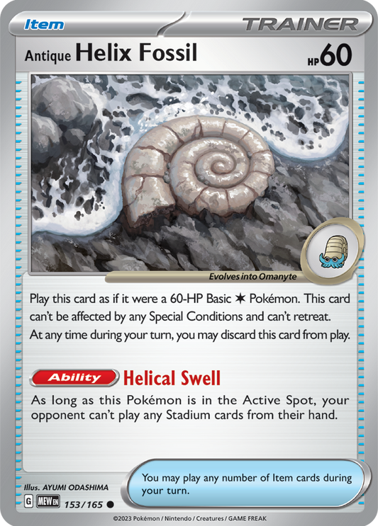 Scarlet & Violet 151 #153/165 Helix Fossil (Standard)