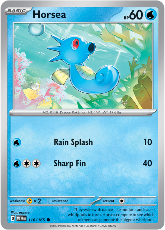 Scarlet & Violet 151 #116/165 Horsea (Standard)