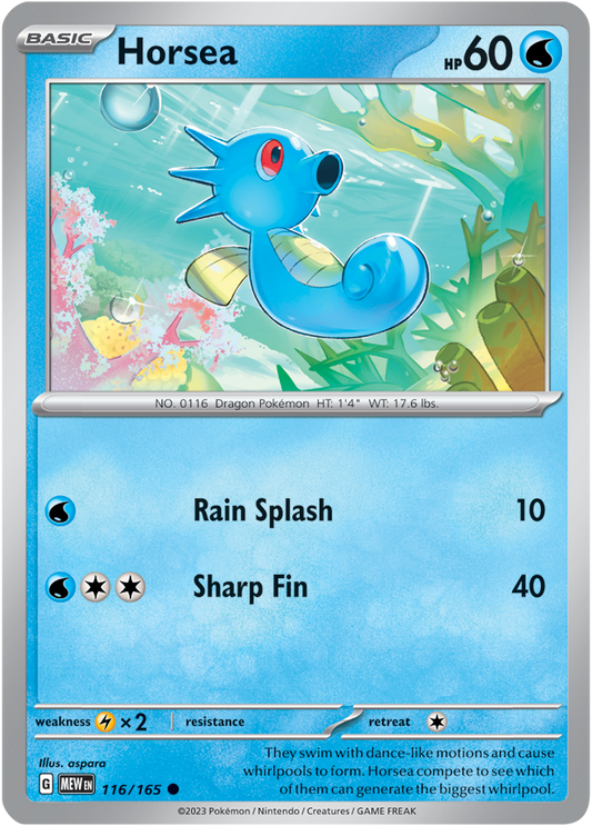 Scarlet & Violet 151 #116/165 Horsea (Standard)