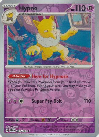 Scarlet & Violet 151 #097/165 Hypno (Reverse Holo)