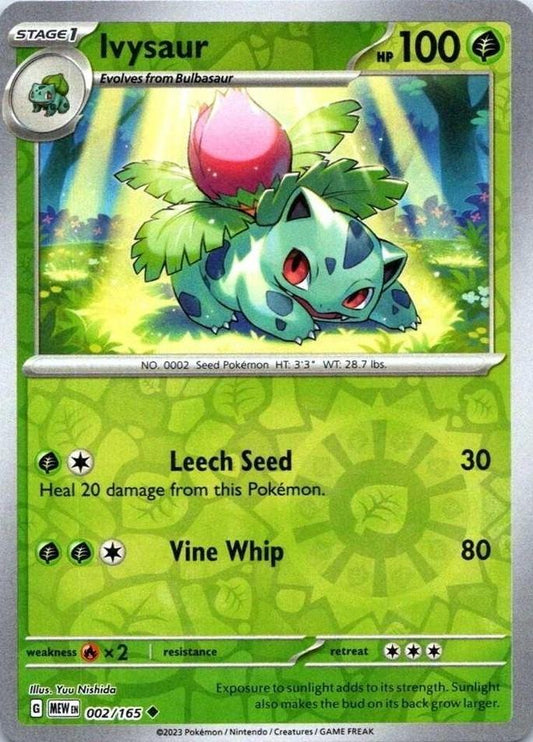 Scarlet & Violet 151 #002/165 Ivysaur (Reverse Holo)