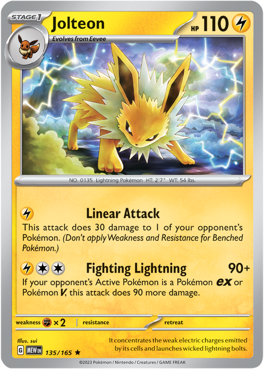Scarlet & Violet 151 #135/165 Jolteon (Holo)