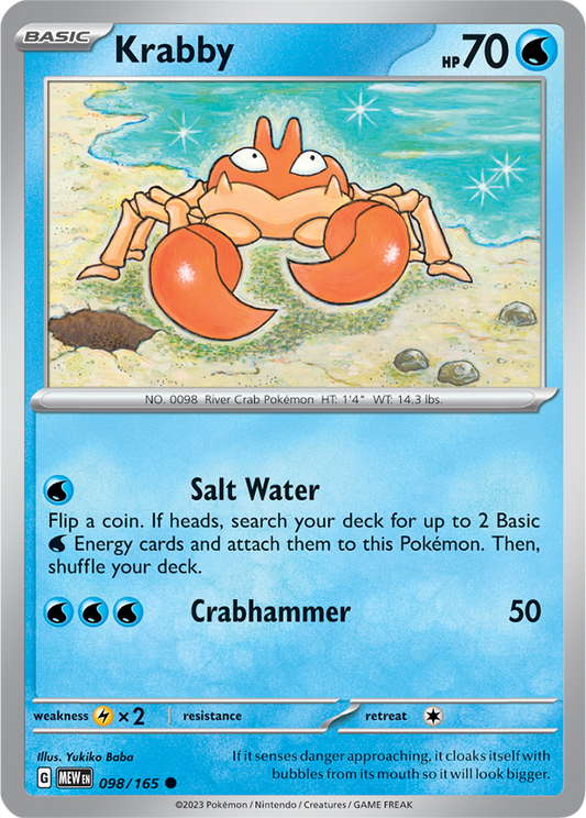 Scarlet & Violet 151 #098/165 Krabby (Standard)