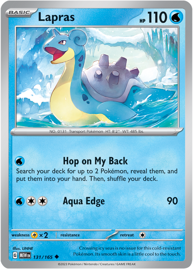 Scarlet & Violet 151 #131/165 Lapras (Standard)