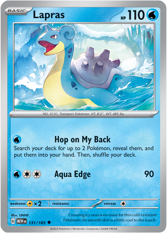 Scarlet & Violet 151 #131/165 Lapras (Standard)