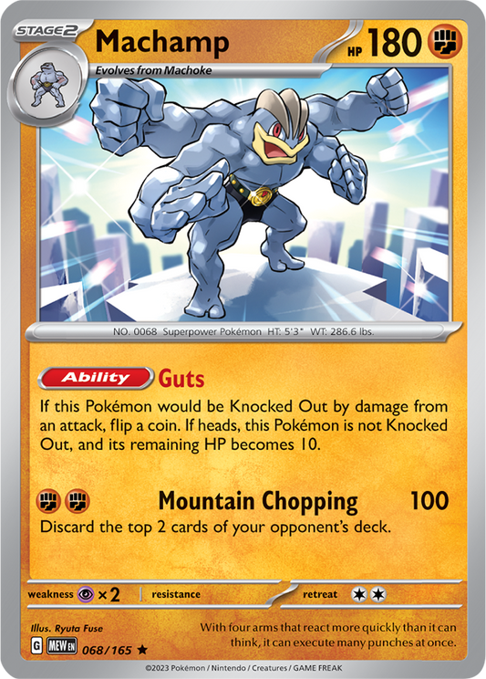 Scarlet & Violet 151 #068/165 Machamp (Holo)