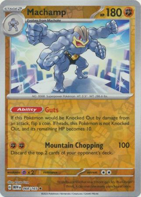 Scarlet & Violet 151 #068/165 Machamp (Reverse Holo)