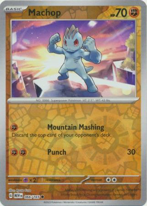 Scarlet & Violet 151 #066/165 Machop (Reverse Holo)