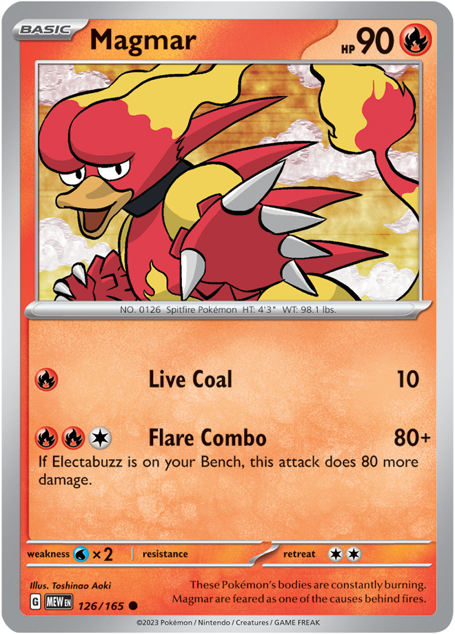 Scarlet & Violet 151 #126/165 Magmar (Standard)