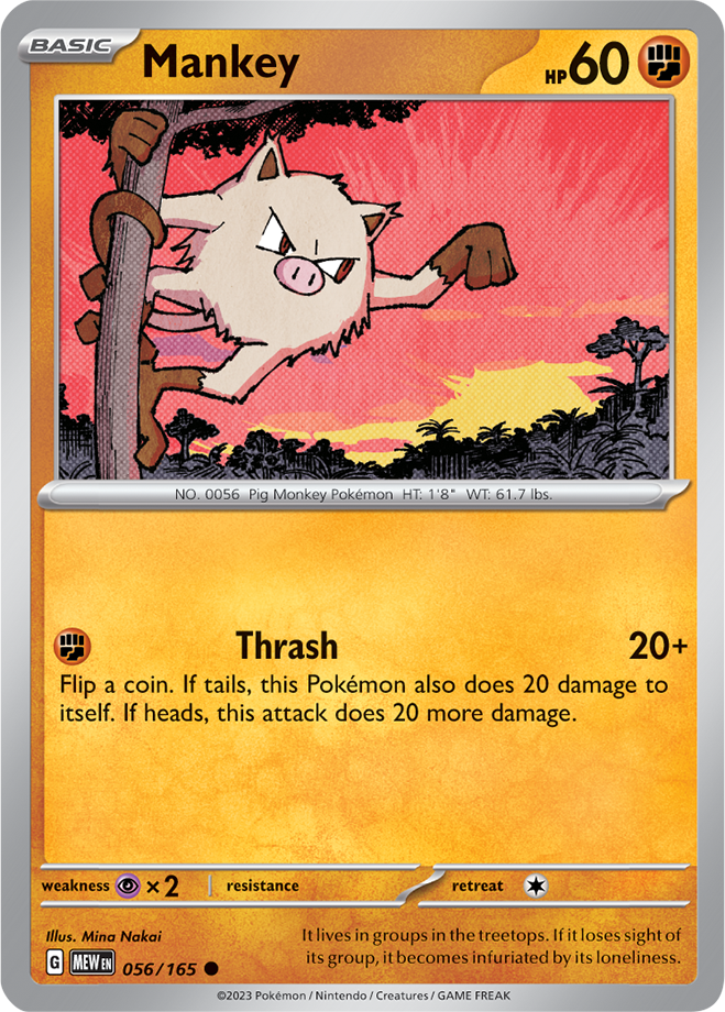 Scarlet & Violet 151 #056/165 Mankey (Standard)