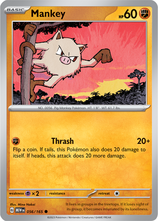Scarlet & Violet 151 #056/165 Mankey (Standard)