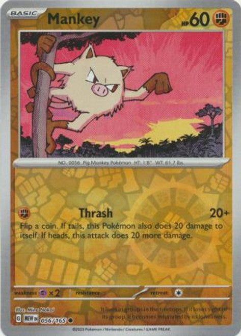 Scarlet & Violet 151 #056/165 Mankey (Reverse Holo)