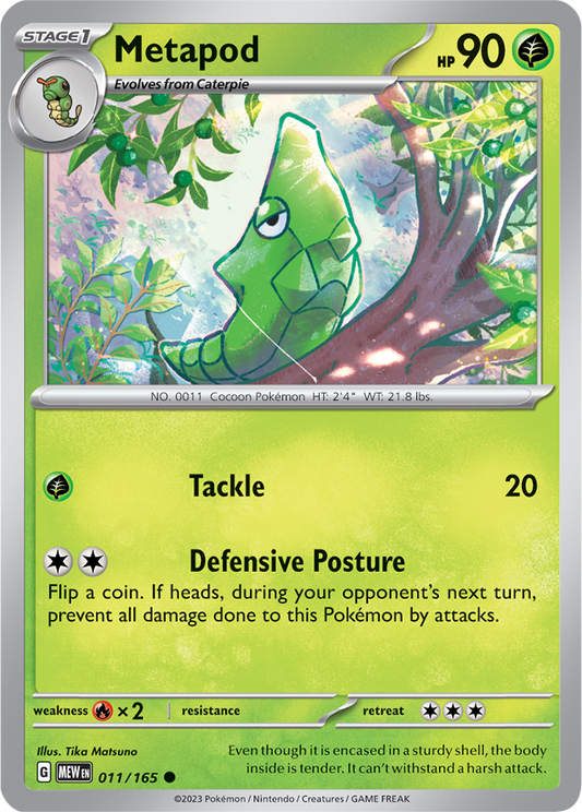Scarlet & Violet 151 #011/165 Metapod (Standard)