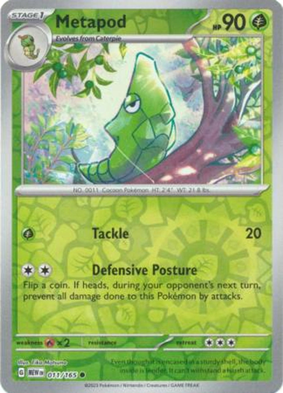 Scarlet & Violet 151 #011/165 Metapod (Reverse Holo)