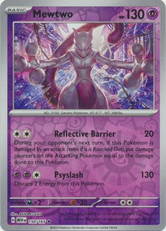 Scarlet & Violet 151 #150/165 Mewtwo (Reverse Holo)