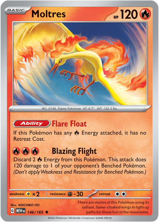 Scarlet & Violet 151 #146/165 Moltres (Holo)