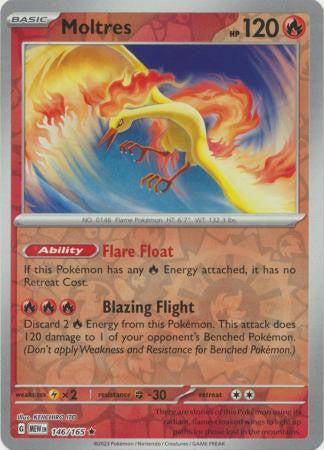 Scarlet & Violet 151 #146/165 Moltres (Reverse Holo)