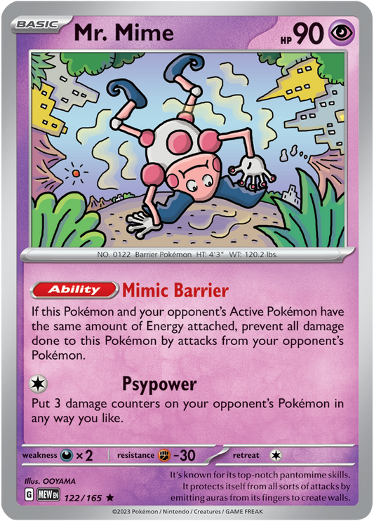 Scarlet & Violet 151 #122/165 Mr. Mime (Holo)