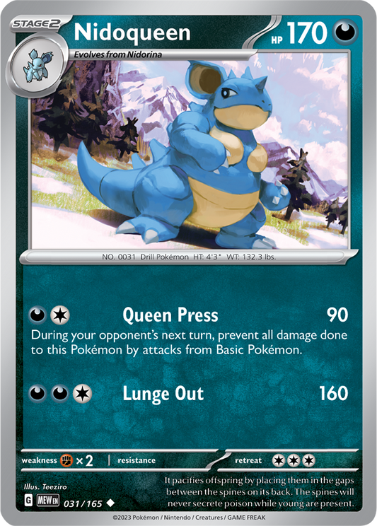 Scarlet & Violet 151 #031/165 Nidoqueen (Standard)