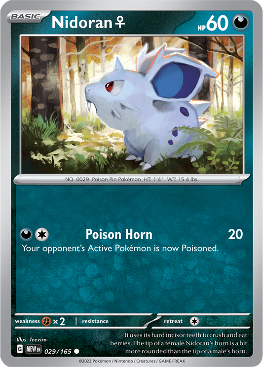 Scarlet & Violet 151 #029/165 Nidoran (f) (Standard)