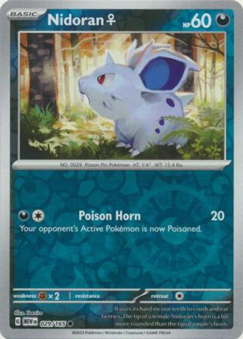 Scarlet & Violet 151 #029/165 Nidoran (f) (Reverse Holo)