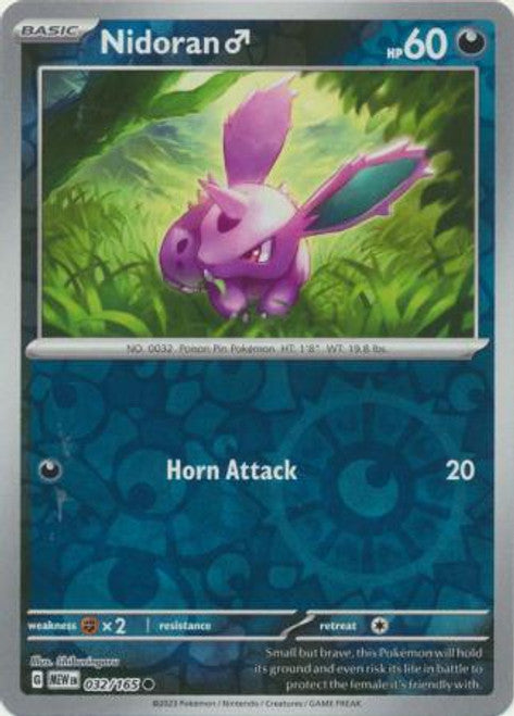 Scarlet & Violet 151 #032/165 Nidoran (m) (Reverse Holo)