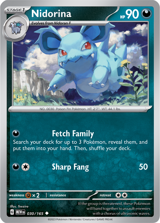 Scarlet & Violet 151 #030/165 Nidorina (Standard)