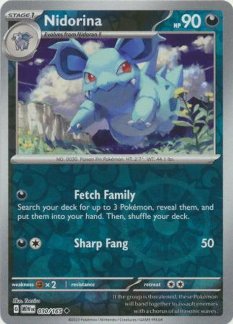 Scarlet & Violet 151 #030/165 Nidorina (Reverse Holo)