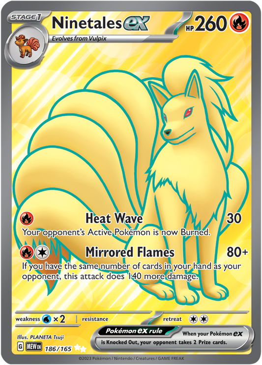 Scarlet & Violet 151 #186/165 Ninetales ex (Full Art)