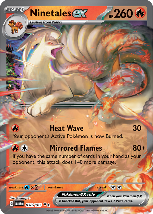 Scarlet & Violet 151 #038/165 Ninetales ex (Double Rare)